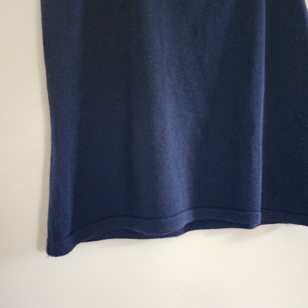 St. John Sport Navy Blue Knit Sleeveless Shell Top Tank Made in USA Size Small - Picture 5 of 9